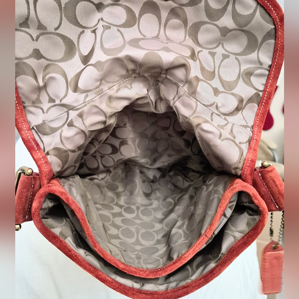 Coach Soft Suede Duffle in Rust - Picture 11 of 11